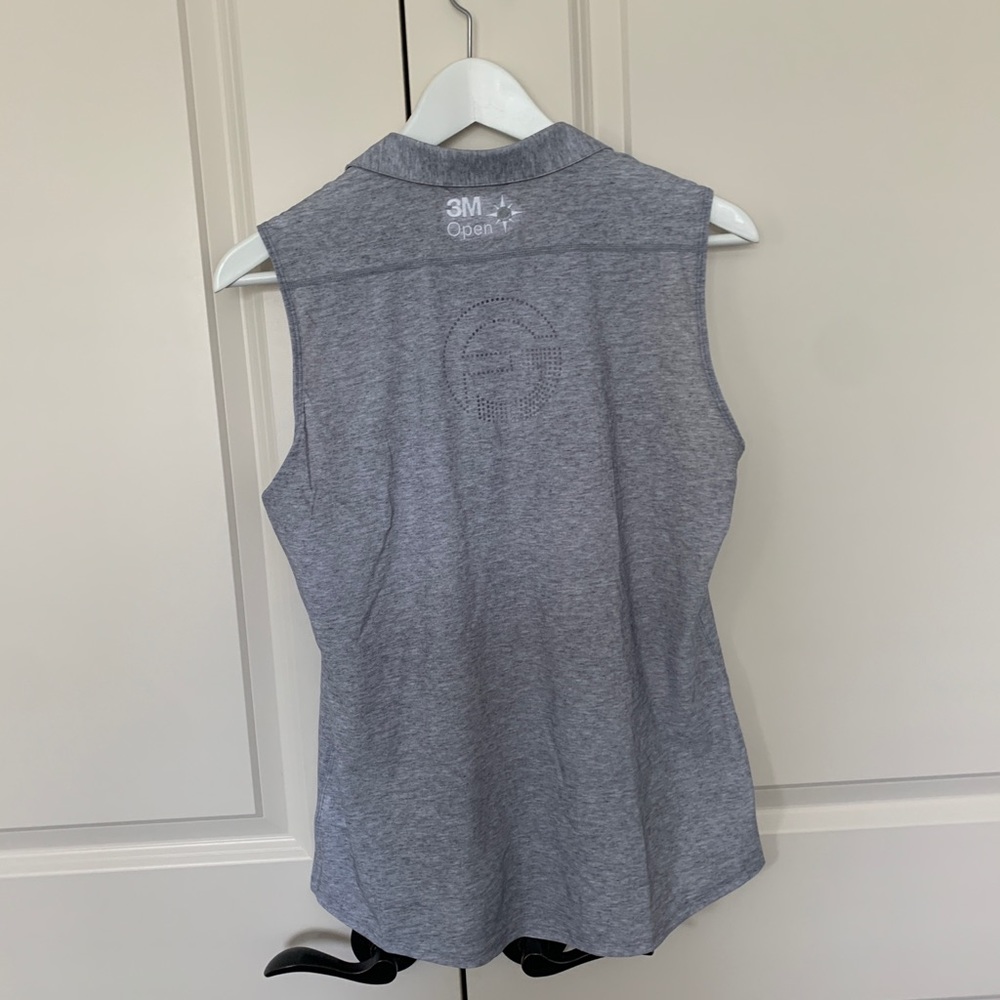 Foray Women’s Grey Core Sleeveless Polo - Picture 3 of 4